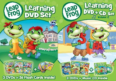 Leapfrog Learning Set Vol 1 + 2 New 6 Dvd + Cd 